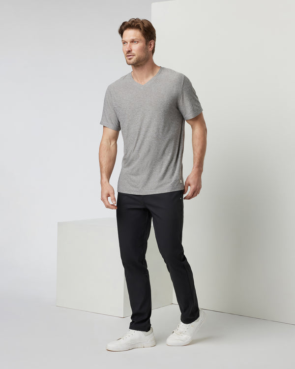 Strato Tech V-Neck Tee | Heather Grey